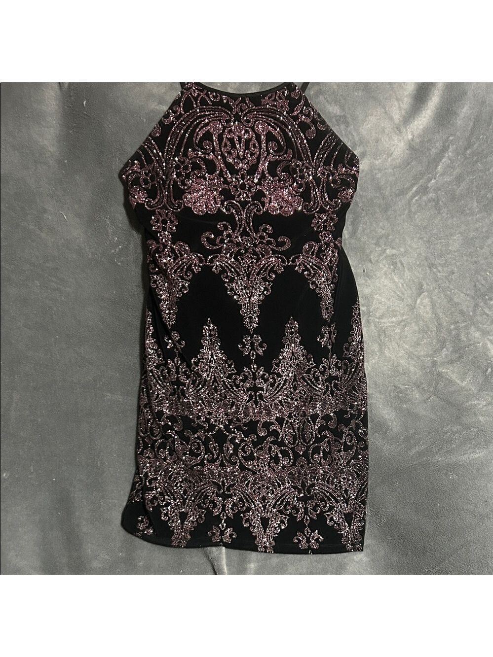 Jump Appatel Black and Pink Patterned Mini Dress
